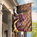 Personalised Brisbane Lions Garden Flag Trippy Psychedelic Abstract Art Mascot Football Fans