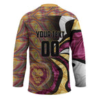 Personalised Brisbane Lions Hockey Jersey Trippy Psychedelic Abstract Art Mascot Football Fans