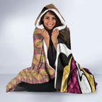 Personalised Brisbane Lions Hooded Blanket Trippy Psychedelic Abstract Art Mascot Football Fans