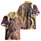Personalised Brisbane Lions Kid Hawaiian Shirt Trippy Psychedelic Abstract Art Mascot Football Fans