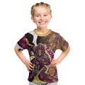 Personalised Brisbane Lions Kid T Shirt Trippy Psychedelic Abstract Art Mascot Football Fans