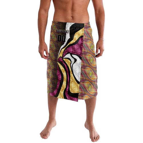 Personalised Brisbane Lions Lavalava Trippy Psychedelic Abstract Art Mascot Football Fans