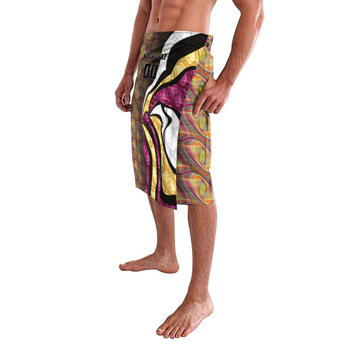 Personalised Brisbane Lions Lavalava Trippy Psychedelic Abstract Art Mascot Football Fans