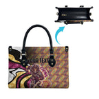 Personalised Brisbane Lions Leather Bag Trippy Psychedelic Abstract Art Mascot Football Fans