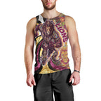 Personalised Brisbane Lions Men Tank Top Trippy Psychedelic Abstract Art Mascot Football Fans