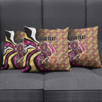 Personalised Brisbane Lions Pillow Cover Trippy Psychedelic Abstract Art Mascot Football Fans