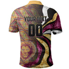 Personalised Brisbane Lions Polo Shirt Trippy Psychedelic Abstract Art Mascot Football Fans