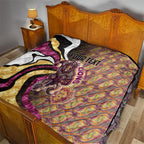 Personalised Brisbane Lions Quilt Trippy Psychedelic Abstract Art Mascot Football Fans