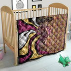 Personalised Brisbane Lions Quilt Trippy Psychedelic Abstract Art Mascot Football Fans