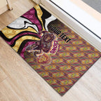 Personalised Brisbane Lions Rubber Doormat Trippy Psychedelic Abstract Art Mascot Football Fans