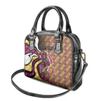 Personalised Brisbane Lions Shoulder Handbag Trippy Psychedelic Abstract Art Mascot Football Fans