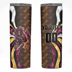 Personalised Brisbane Lions Skinny Tumbler Trippy Psychedelic Abstract Art Mascot Football Fans