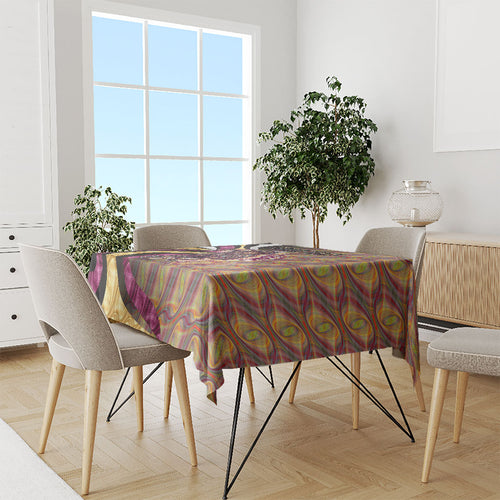 Personalised Brisbane Lions Tablecloth Trippy Psychedelic Abstract Art Mascot Football Fans