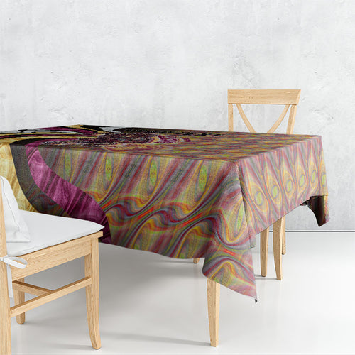 Personalised Brisbane Lions Tablecloth Trippy Psychedelic Abstract Art Mascot Football Fans