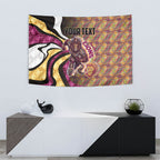 Personalised Brisbane Lions Tapestry Trippy Psychedelic Abstract Art Mascot Football Fans