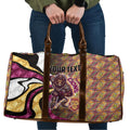 Personalised Brisbane Lions Travel Bag Trippy Psychedelic Abstract Art Mascot Football Fans