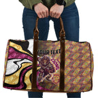 Personalised Brisbane Lions Travel Bag Trippy Psychedelic Abstract Art Mascot Football Fans