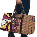 Personalised Brisbane Lions Travel Bag Trippy Psychedelic Abstract Art Mascot Football Fans