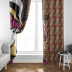 Personalised Brisbane Lions Window Curtain Trippy Psychedelic Abstract Art Mascot Football Fans