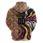 Personalised Brisbane Lions Zip Hoodie Trippy Psychedelic Abstract Art Mascot Football Fans