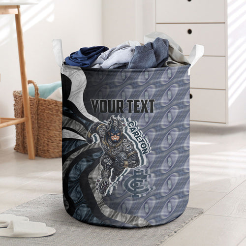 Personalised Carlton Laundry Basket Trippy Psychedelic Abstract Art Mascot Football Fans