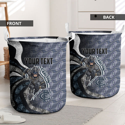 Personalised Carlton Laundry Basket Trippy Psychedelic Abstract Art Mascot Football Fans