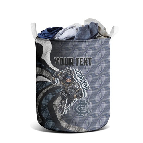 Personalised Carlton Laundry Basket Trippy Psychedelic Abstract Art Mascot Football Fans