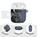 Personalised Carlton AirPods Case Trippy Psychedelic Abstract Art Mascot Football Fans