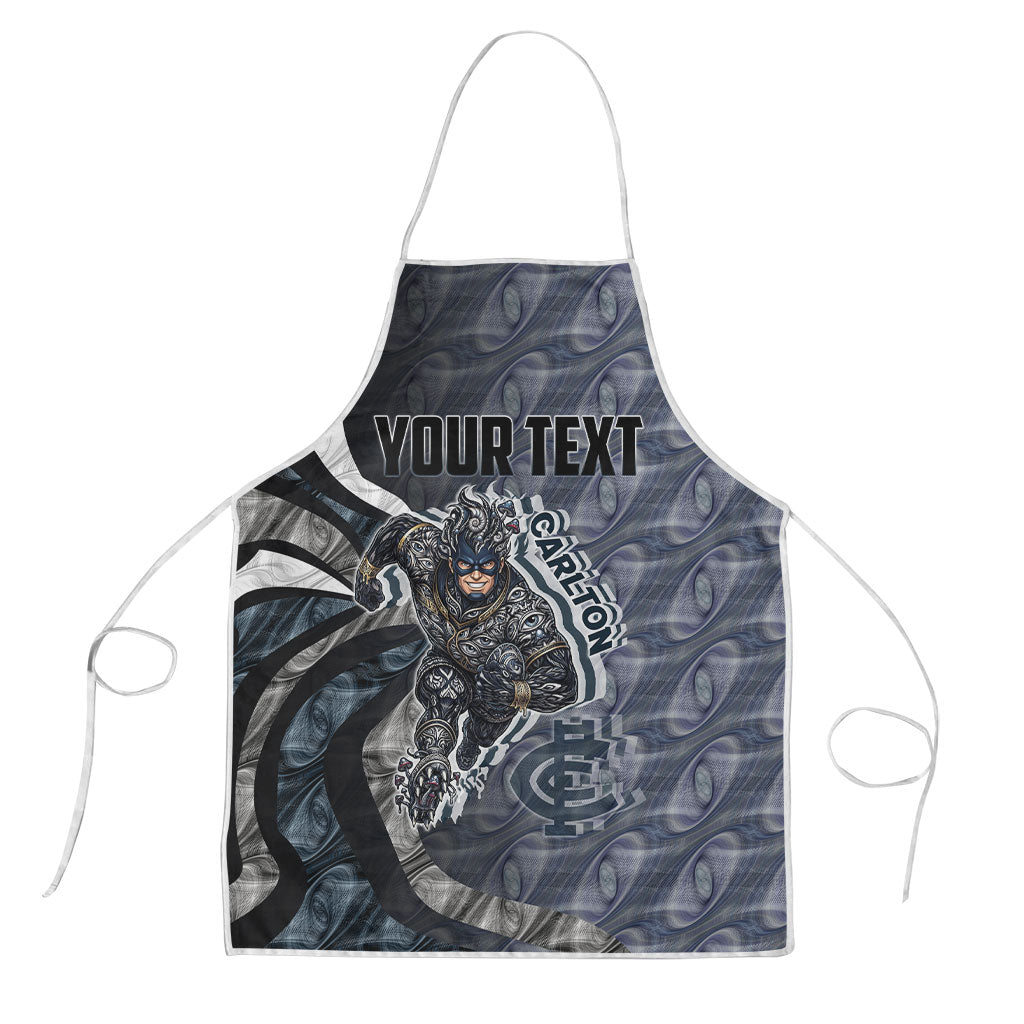 Personalised Carlton Apron Trippy Psychedelic Abstract Art Mascot Football Fans