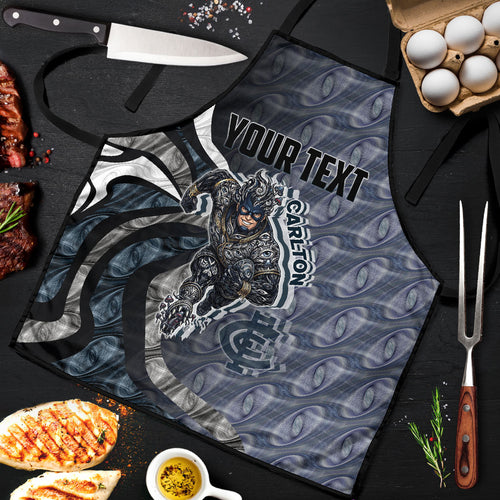 Personalised Carlton Apron Trippy Psychedelic Abstract Art Mascot Football Fans