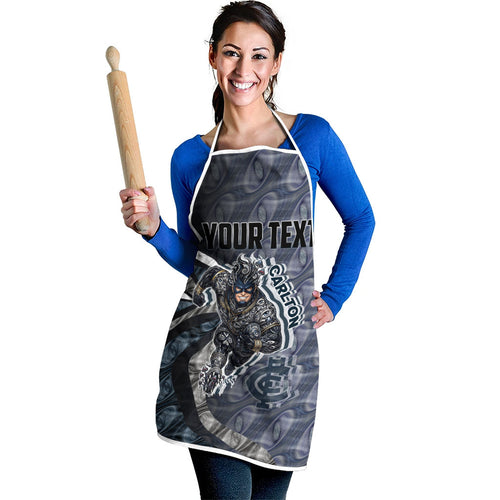 Personalised Carlton Apron Trippy Psychedelic Abstract Art Mascot Football Fans
