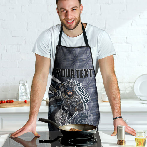 Personalised Carlton Apron Trippy Psychedelic Abstract Art Mascot Football Fans