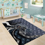 Personalised Carlton Area Rug Trippy Psychedelic Abstract Art Mascot Football Fans