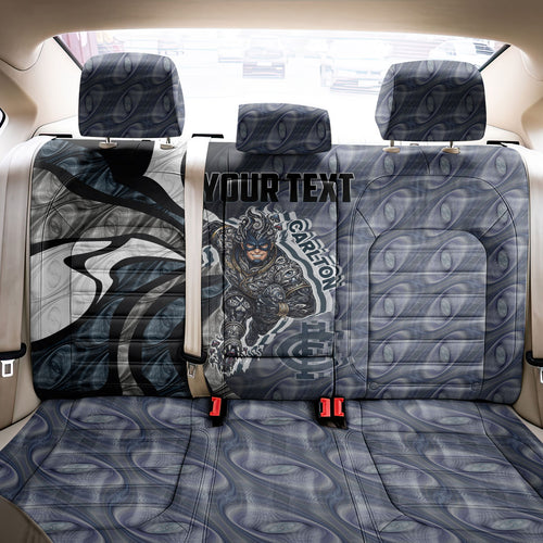 Personalised Carlton Back Car Seat Cover Trippy Psychedelic Abstract Art Mascot Football Fans