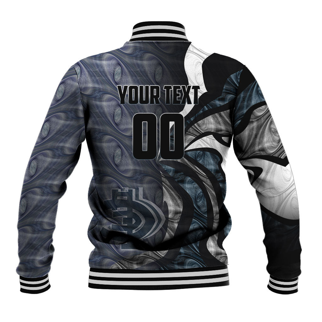 Personalised Carlton Baseball Jacket Trippy Psychedelic Abstract Art Mascot Football Fans