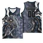 Personalised Carlton Basketball Jersey Trippy Psychedelic Abstract Art Mascot Football Fans