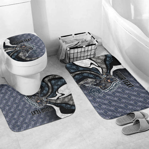 Personalised Carlton Bathroom Set Trippy Psychedelic Abstract Art Mascot Football Fans