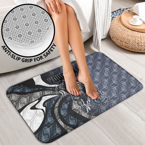 Personalised Carlton Bathroom Set Trippy Psychedelic Abstract Art Mascot Football Fans