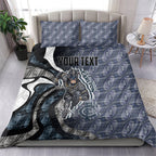 Personalised Carlton Bedding Set Trippy Psychedelic Abstract Art Mascot Football Fans