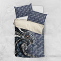 Personalised Carlton Bedding Set Trippy Psychedelic Abstract Art Mascot Football Fans