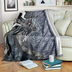 Personalised Carlton Blanket Trippy Psychedelic Abstract Art Mascot Football Fans