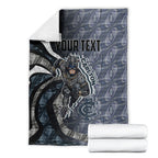 Personalised Carlton Blanket Trippy Psychedelic Abstract Art Mascot Football Fans