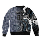 Personalised Carlton Bomber Jacket Trippy Psychedelic Abstract Art Mascot Football Fans
