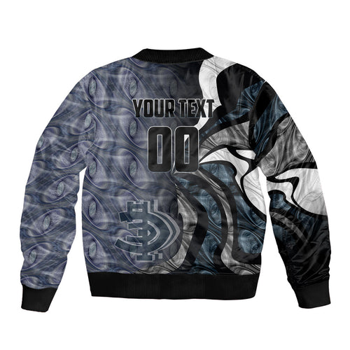 Personalised Carlton Bomber Jacket Trippy Psychedelic Abstract Art Mascot Football Fans