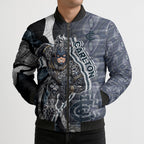 Personalised Carlton Bomber Puffer Jacket Trippy Psychedelic Abstract Art Mascot Football Fans
