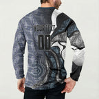 Personalised Carlton Button Sweatshirt Trippy Psychedelic Abstract Art Mascot Football Fans