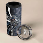Personalised Carlton 4 in 1 Can Cooler Tumbler Trippy Psychedelic Abstract Art Mascot Football Fans