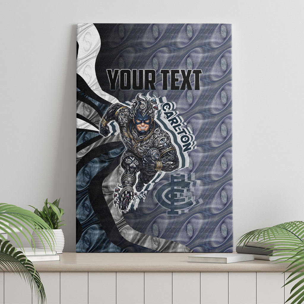Personalised Carlton Canvas Wall Art Trippy Psychedelic Abstract Art Mascot Football Fans