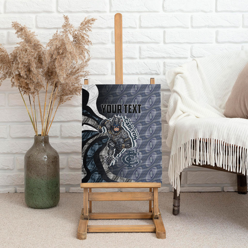 Personalised Carlton Canvas Wall Art Trippy Psychedelic Abstract Art Mascot Football Fans