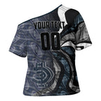 Personalised Carlton Cross Shoulder Shirt Trippy Psychedelic Abstract Art Mascot Football Fans